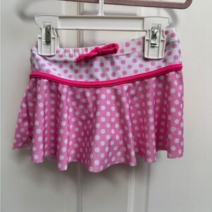 NWOT Disney Minnie Mouse 3T Pink Polka Dot Bikini Bottom Skirt Skort Swimsuit